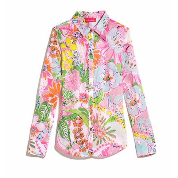 Lilly Pulitzer for Target Button Down Shirt - Nosie Posey, - Picture 11 of 11